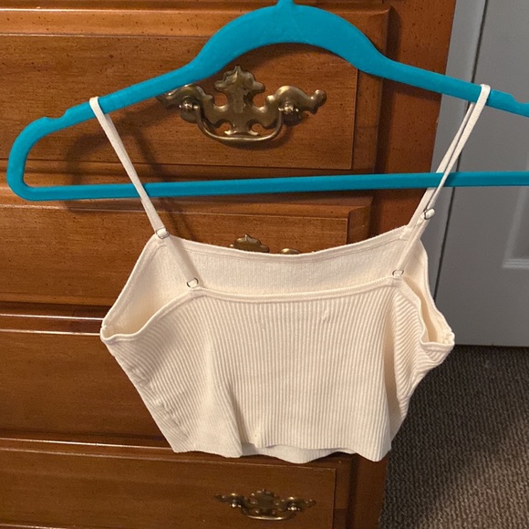Abercrombie Ribbed Cropped Sweater Tank Top - Picture 2 of 3